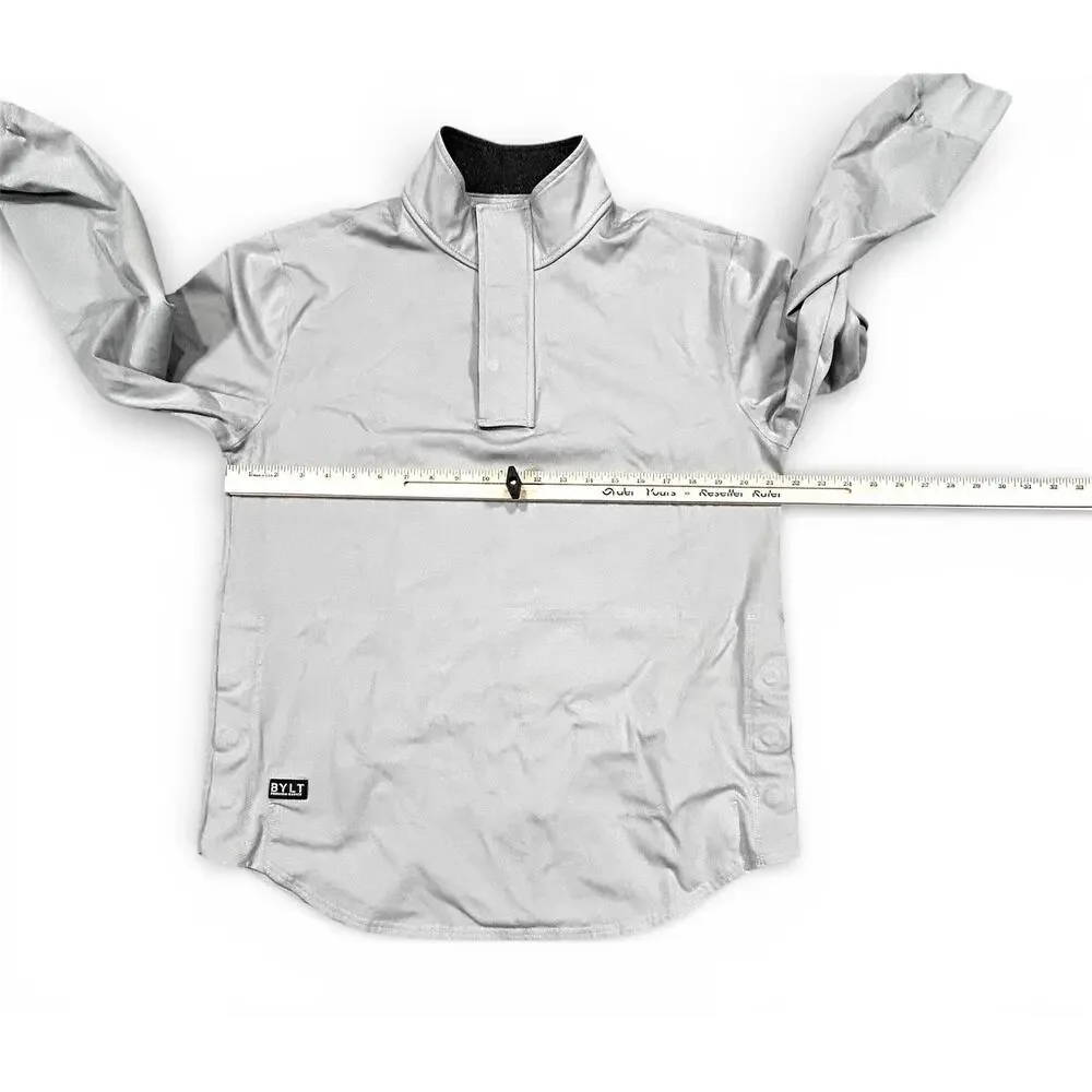 BYLT Elite Fairway Pullover Mens Large Gray Drop Cut Golf Premium Basic Jacket - Picture 2 of 9